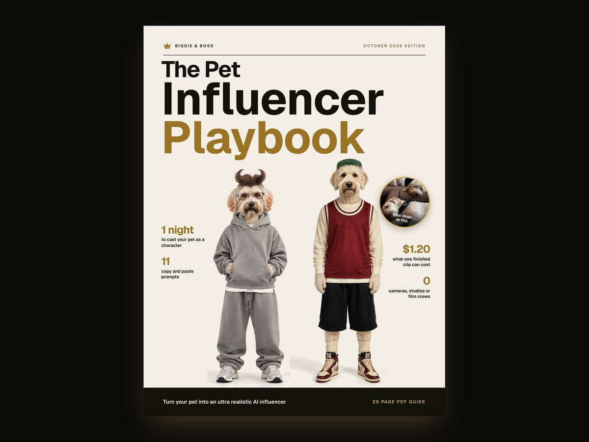 Cover of The Pet Influencer Playbook PDF by Biggie & Boss